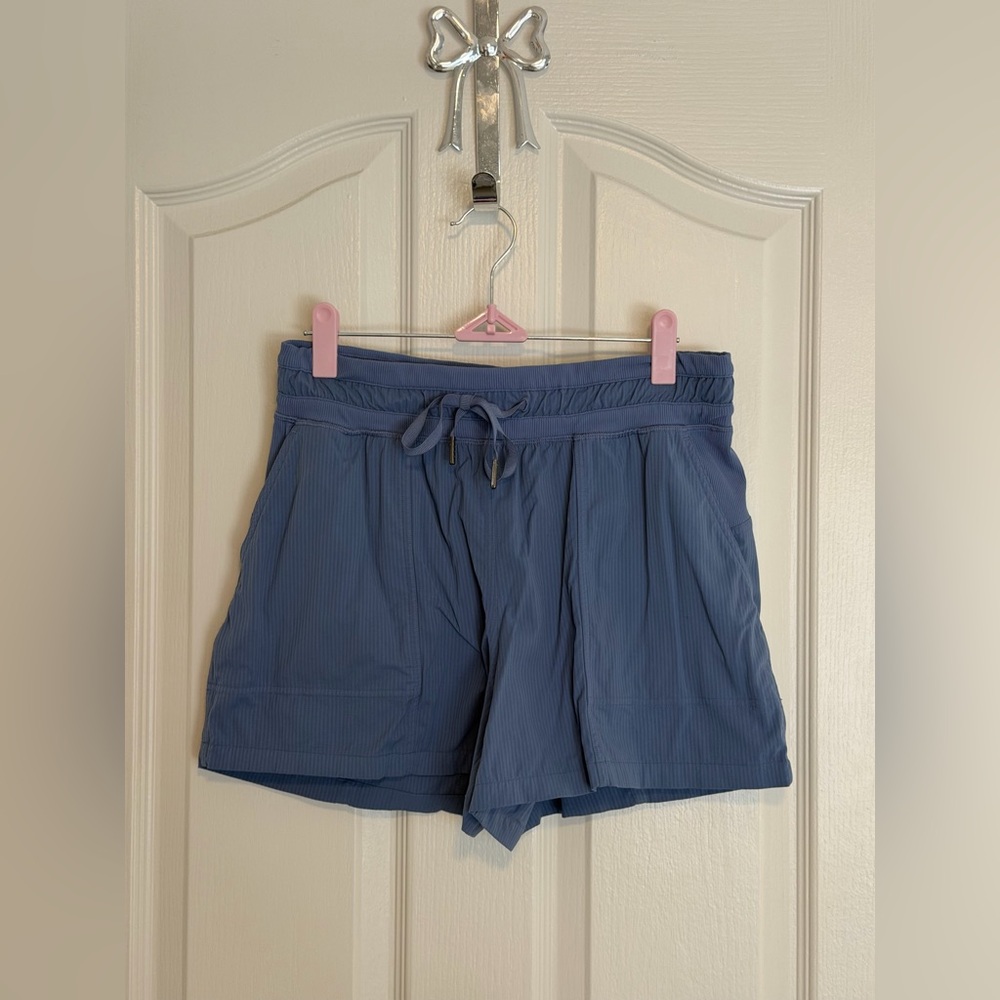 Women's Blue Drawstring Casual Shorts